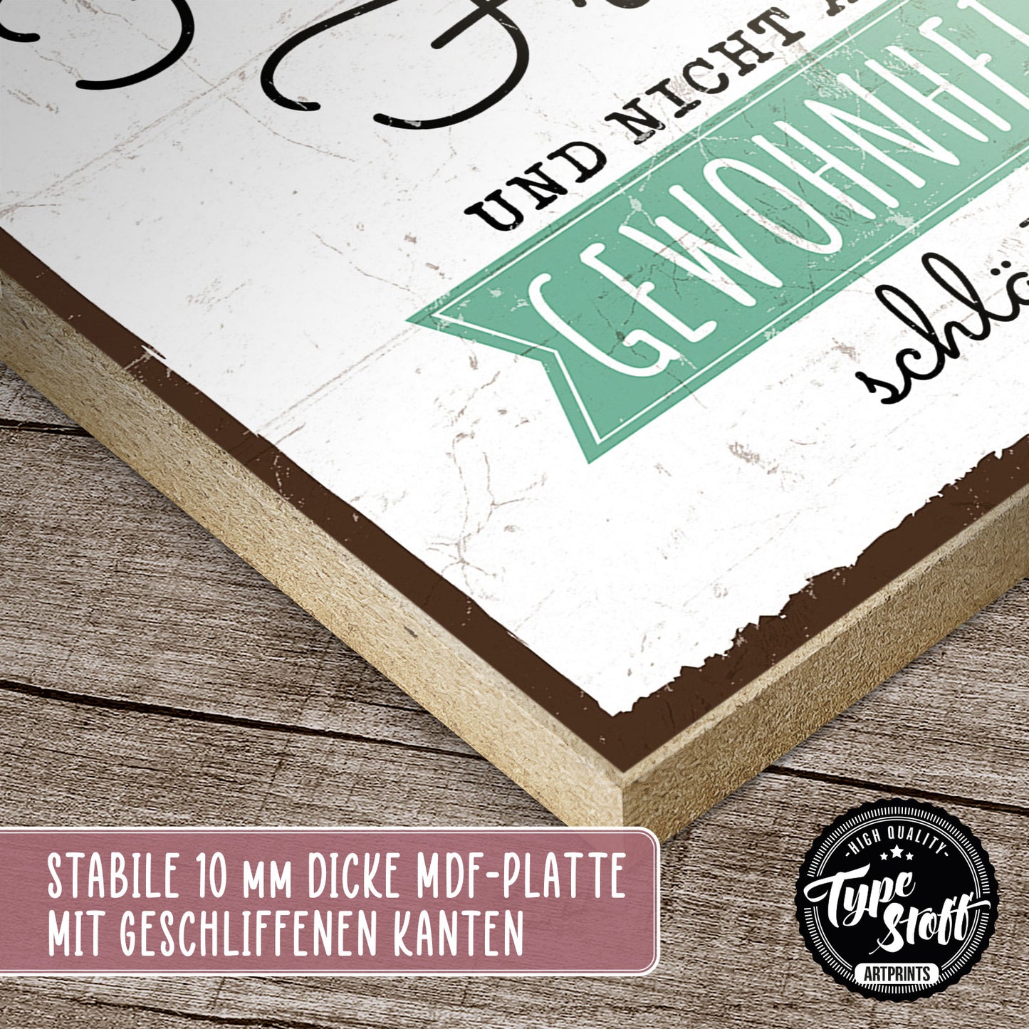 Holzschild mit Spruch - Herz aus Freude schlagen – HS-GH-01144