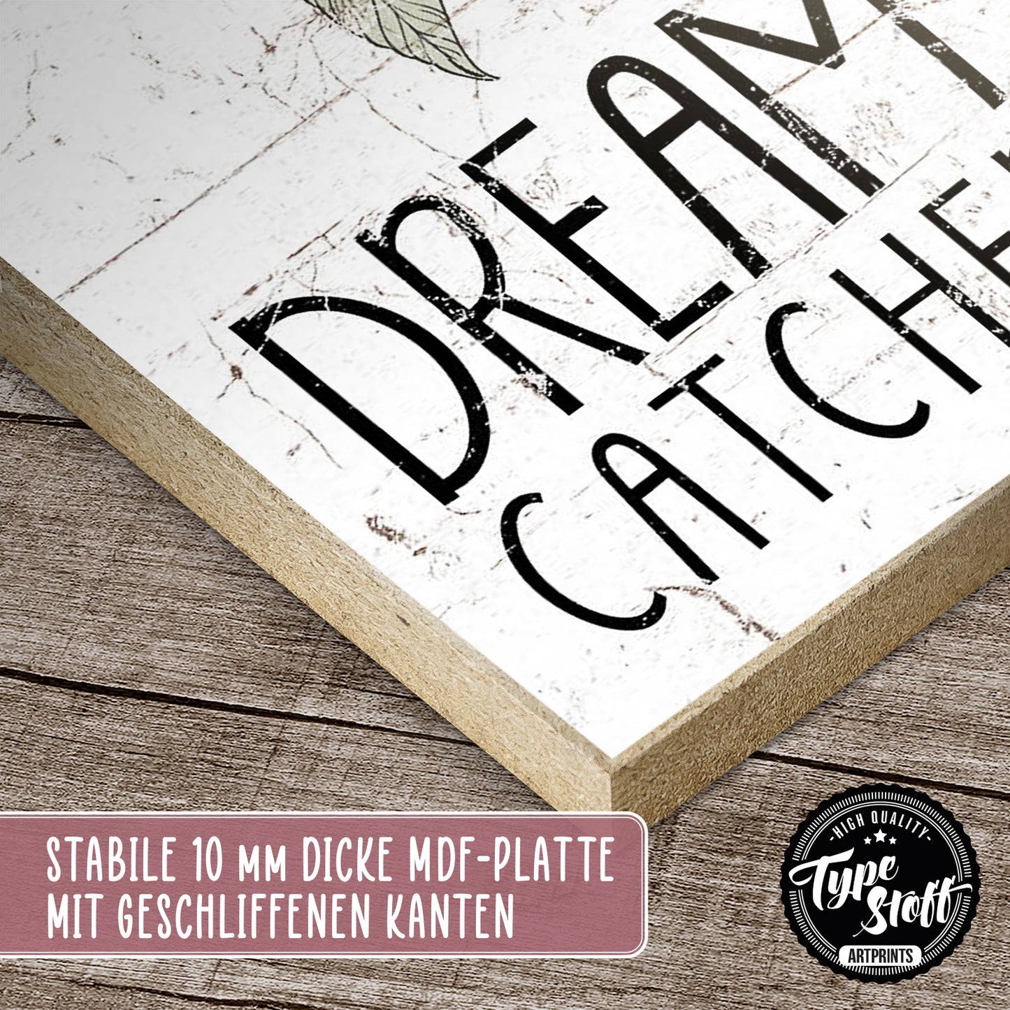 Holzschild mit Spruch - Schlafzimmer - Dream catcher – HS-KH-01154