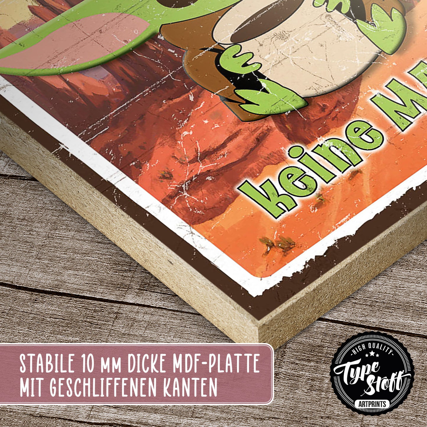 Holzschild mit Spruch - Ohen Kaffee keine Macht – HS-GH-01163