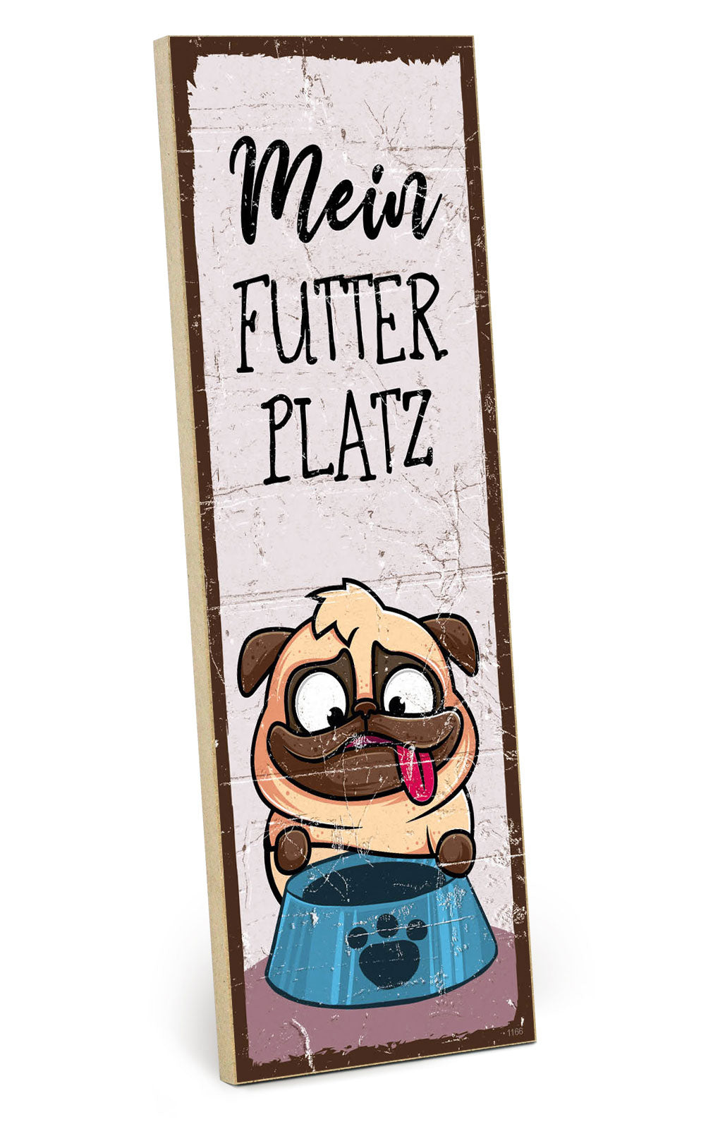 Holzschild mit Spruch - Hund - Mein Futterplatz – HS-KH-01166