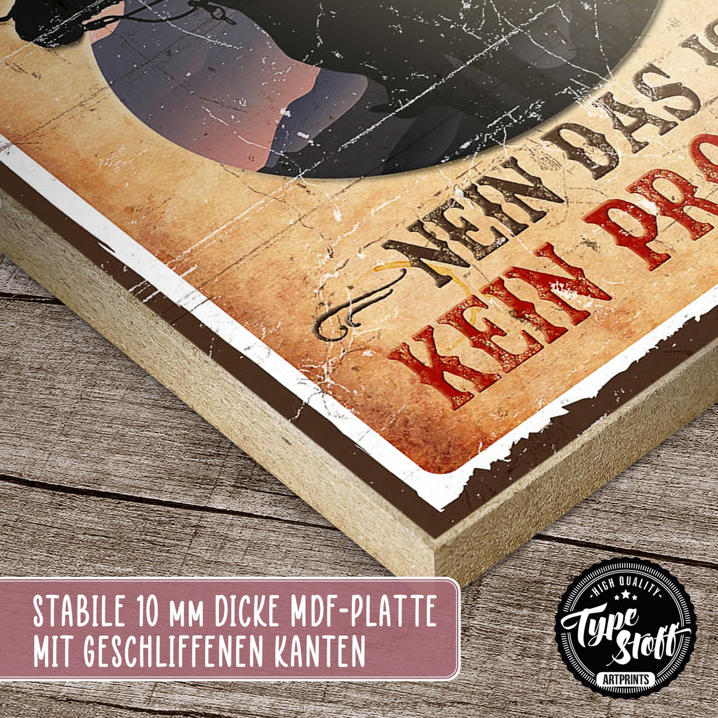 Holzschild mit Spruch - Ich rieche nach Pferd – HS-GH-01176