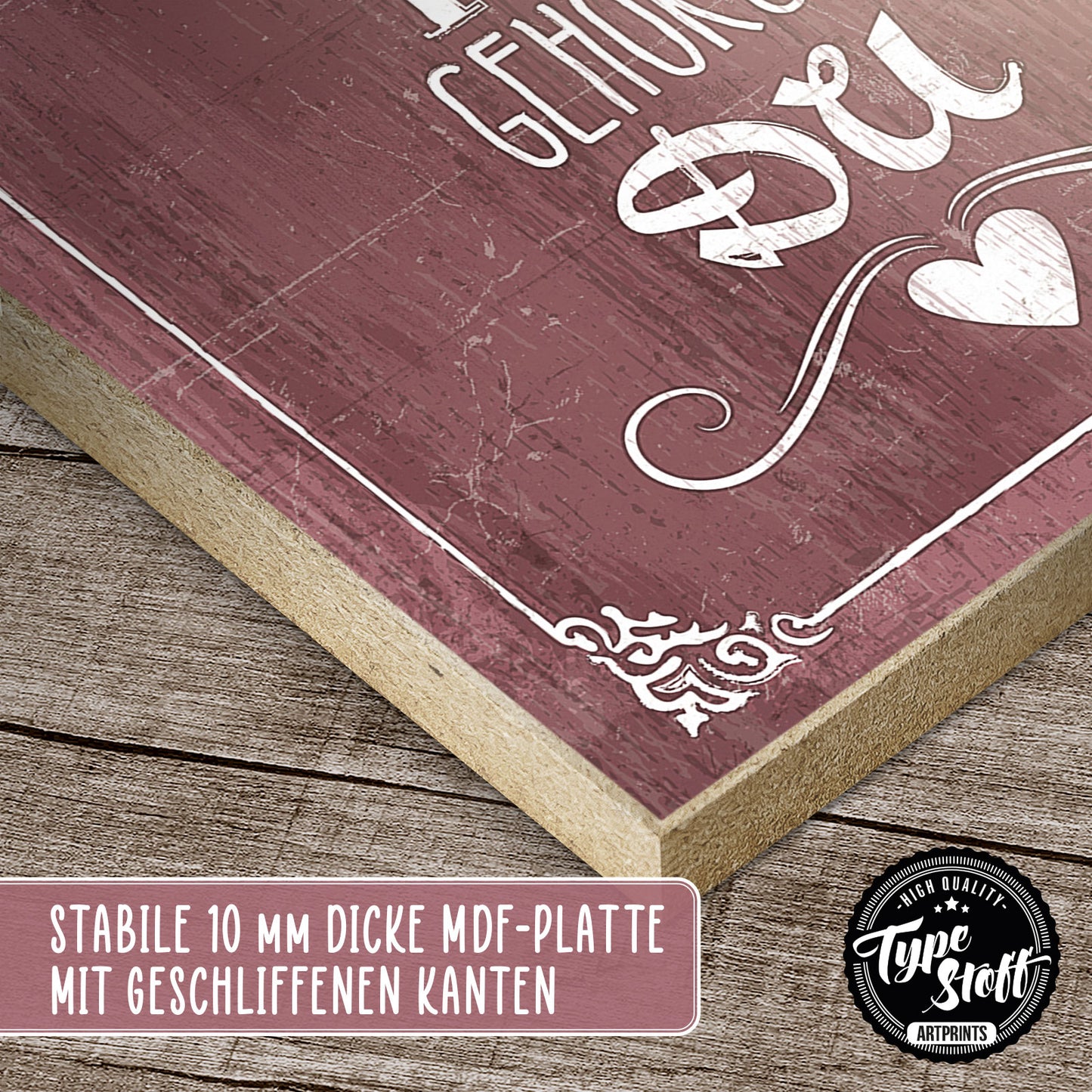 Holzschild mit Spruch - Liebe - Der perfekte Tag – HS-GH-01202