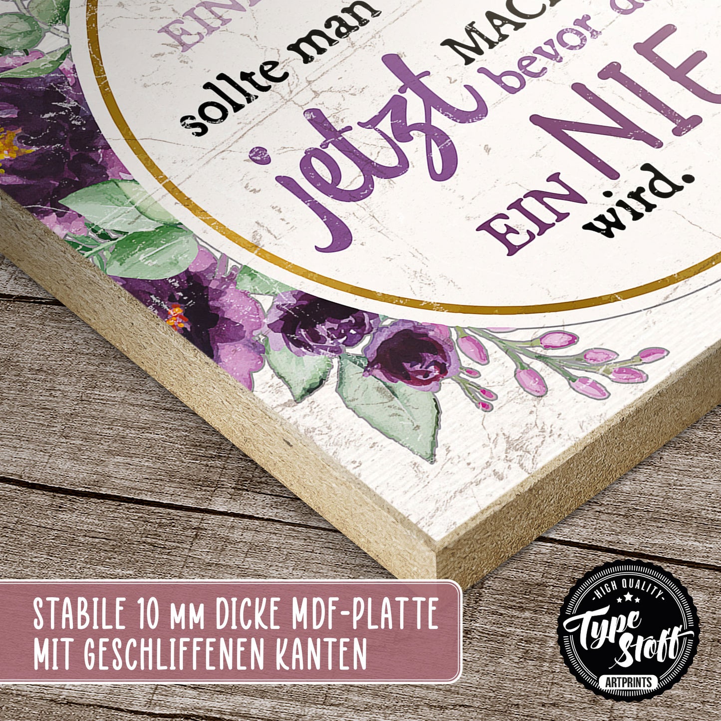 Holzschild mit Spruch - Hygge - aus Bald ein Jetzt machen – HS-QN-01211