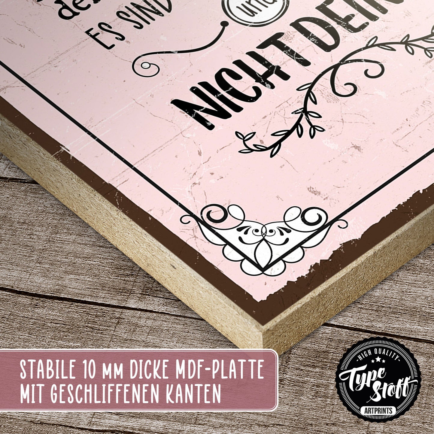 Holzschild mit Spruch - Motivation Grenzen überwinden – HS-GH-01238