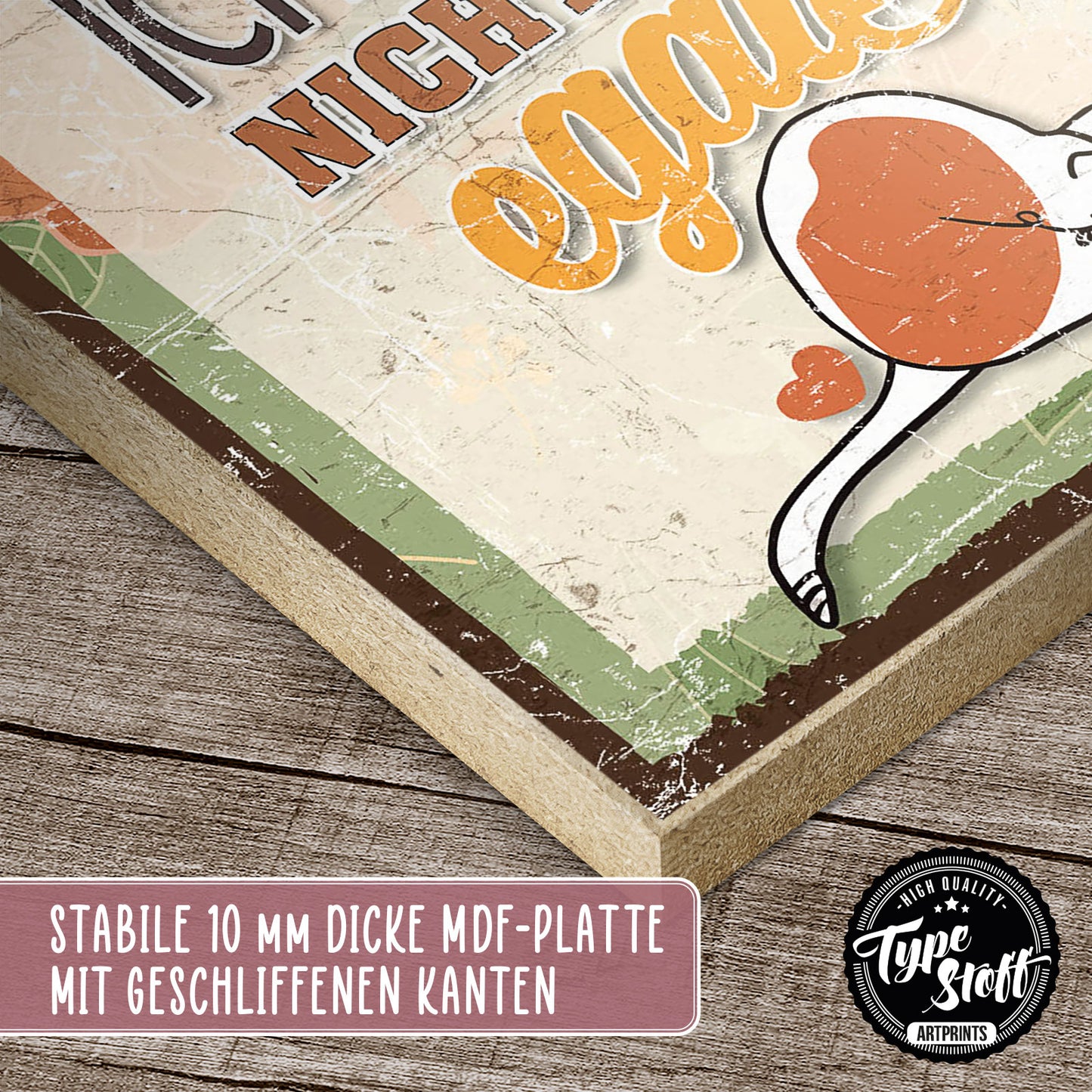 Holzschild mit Spruch - Hygge - Ich hasse nicht - Ich egale – HS-QN-01242