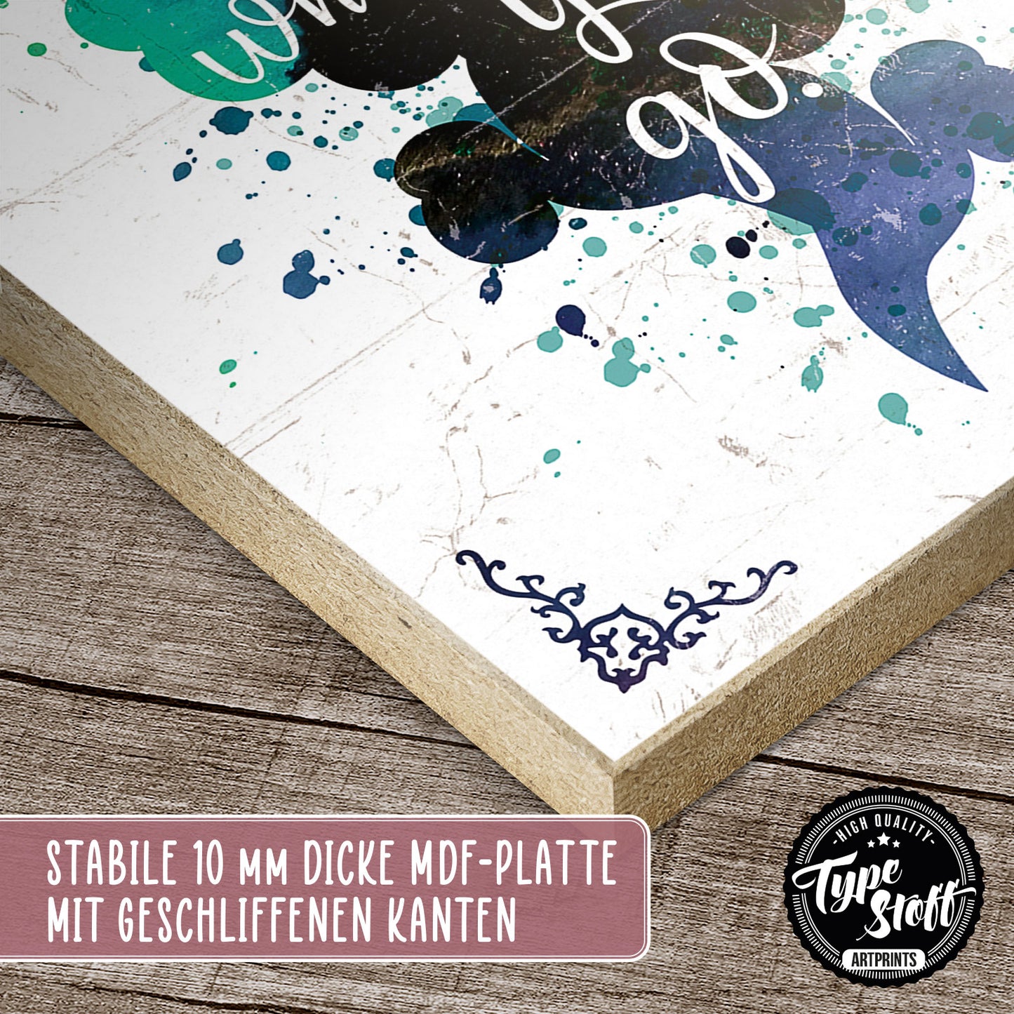 Holzschild mit Spruch - Hygge - Leave a bit of magic – HS-GH-01262