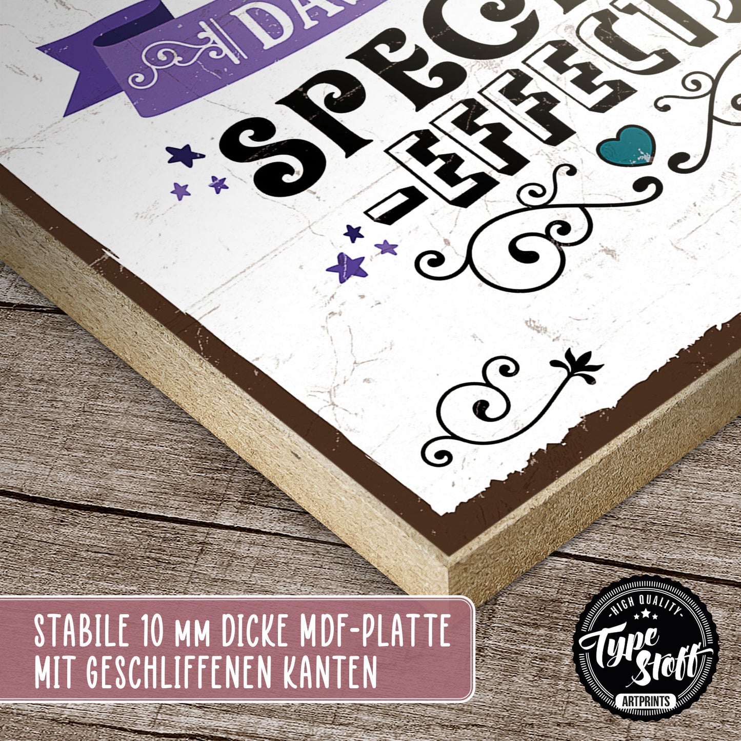 Holzschild mit Spruch - Keine Macken - Special Effects – HS-GH-01278