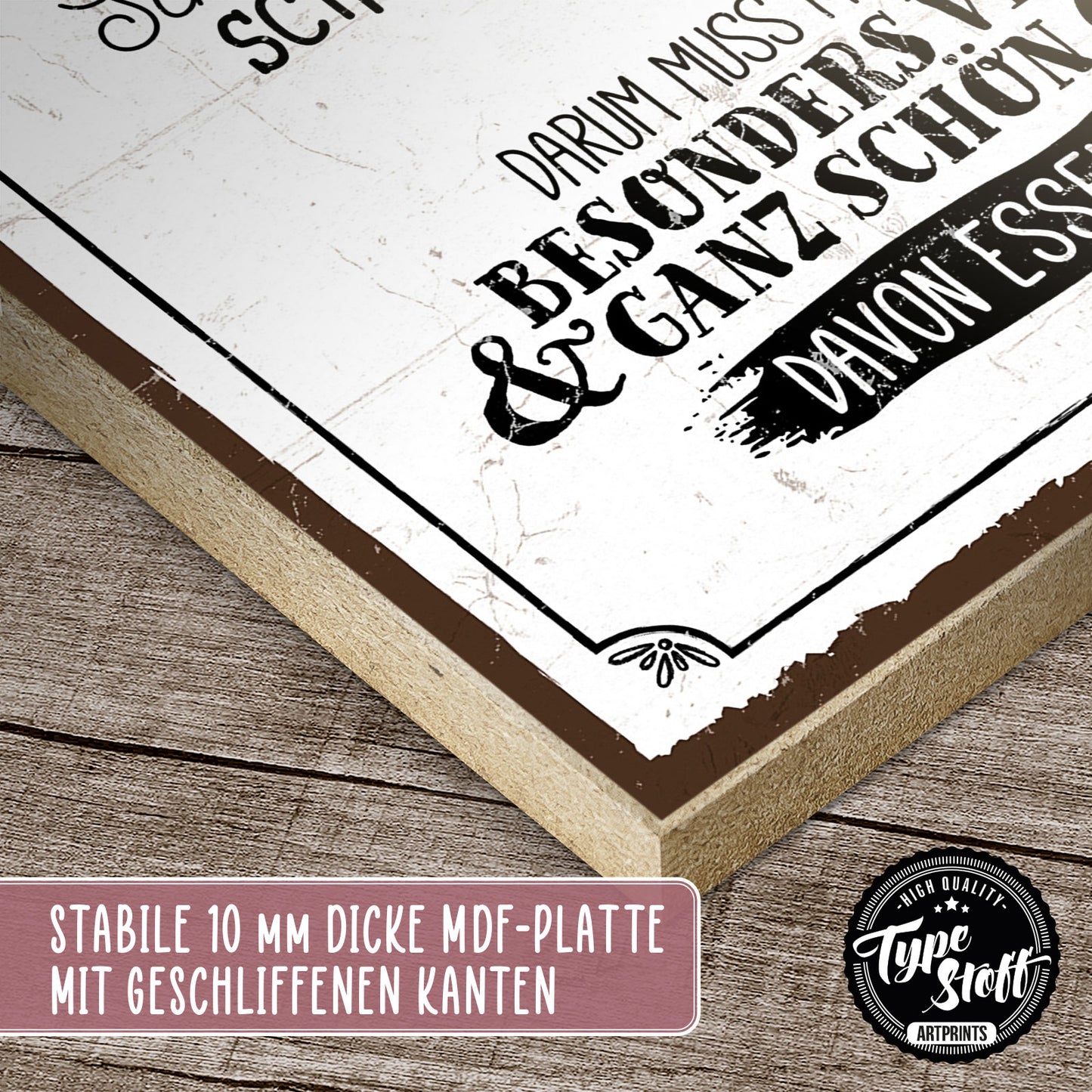 Holzschild mit Spruch - Schokolade Schokolade Schokolade – HS-GH-01279