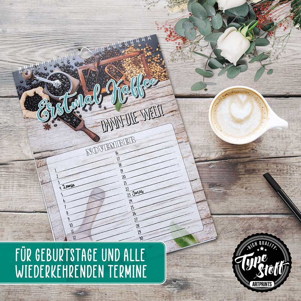 Geburtstagskalender - Kaffee - KA-01337