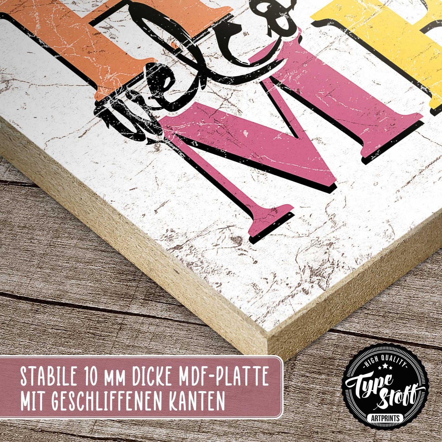 Holzschild mit Spruch - welcome home – HS-QN-01355