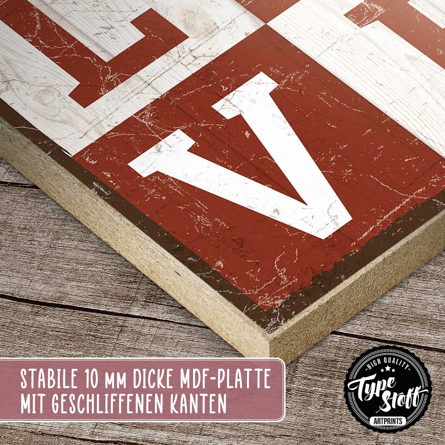 Holzschild mit Spruch - Liebe - love – HS-QN-01365