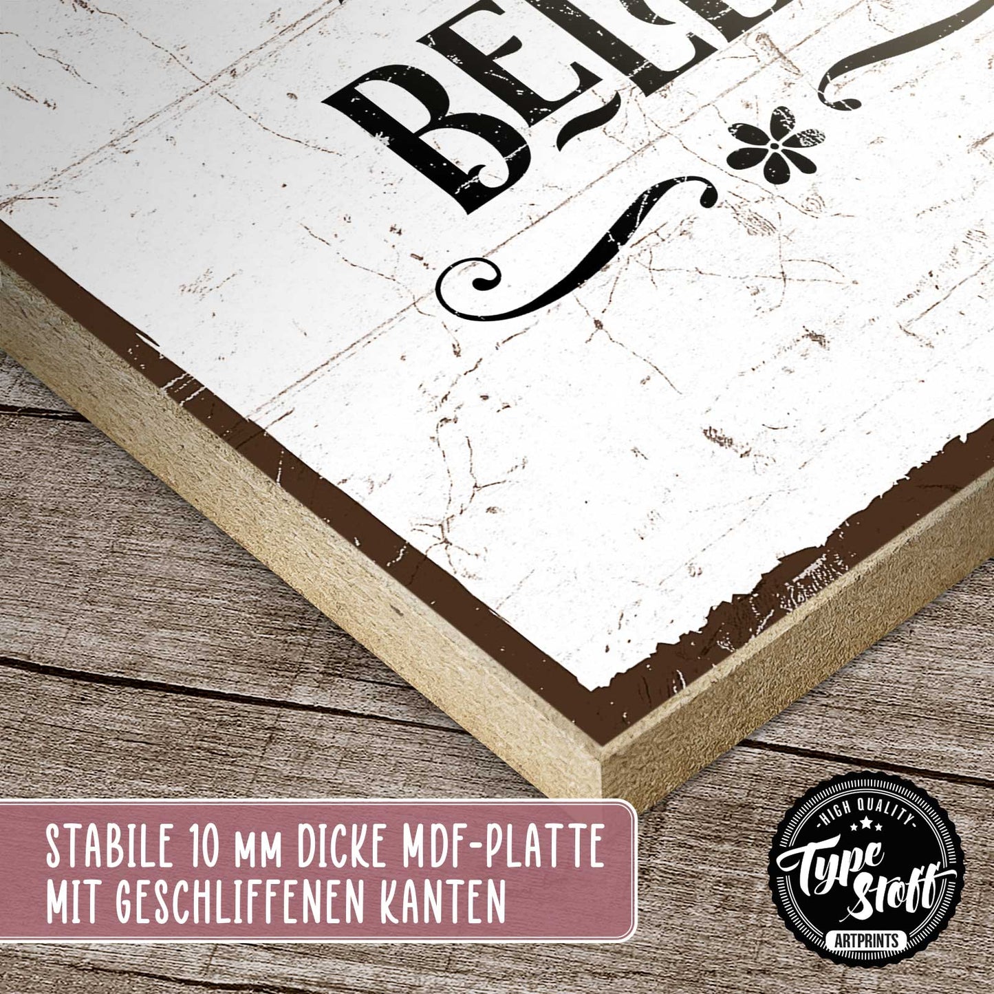 Holzschild mit Spruch - la vie est belle – HS-GH-01373