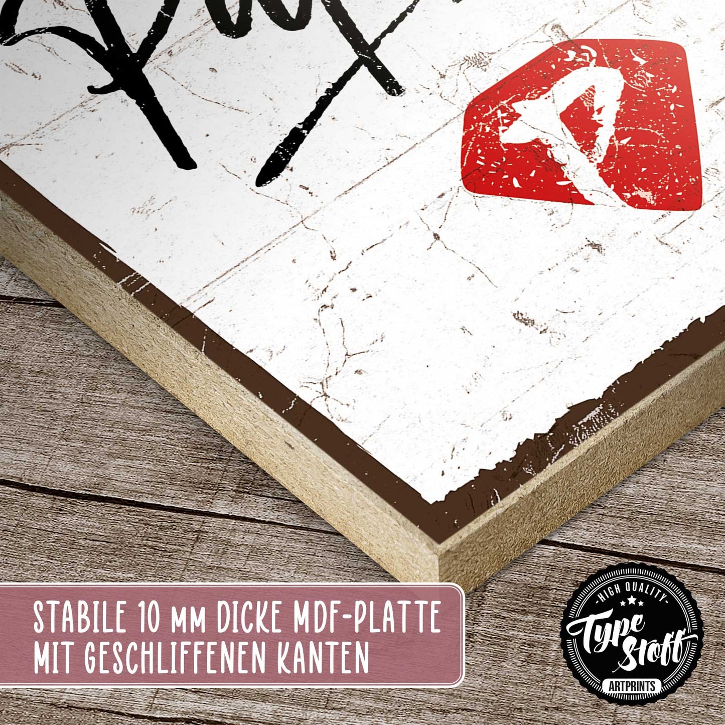 Holzschild mit Spruch - Papa Superheld – HS-GH-01379