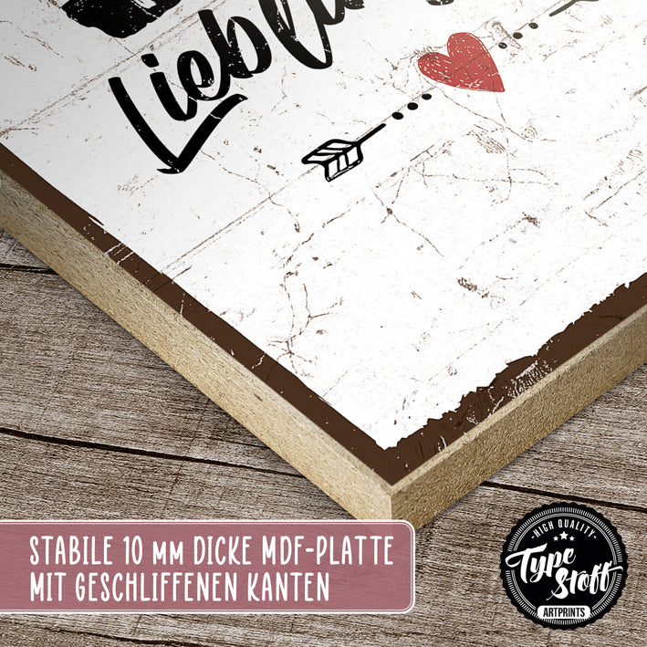 Holzschild mit Spruch - Lieblingstag – HS-GH-01382