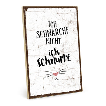 Holzschild mit Spruch - Ich schnarche nicht - HS-GH-01386