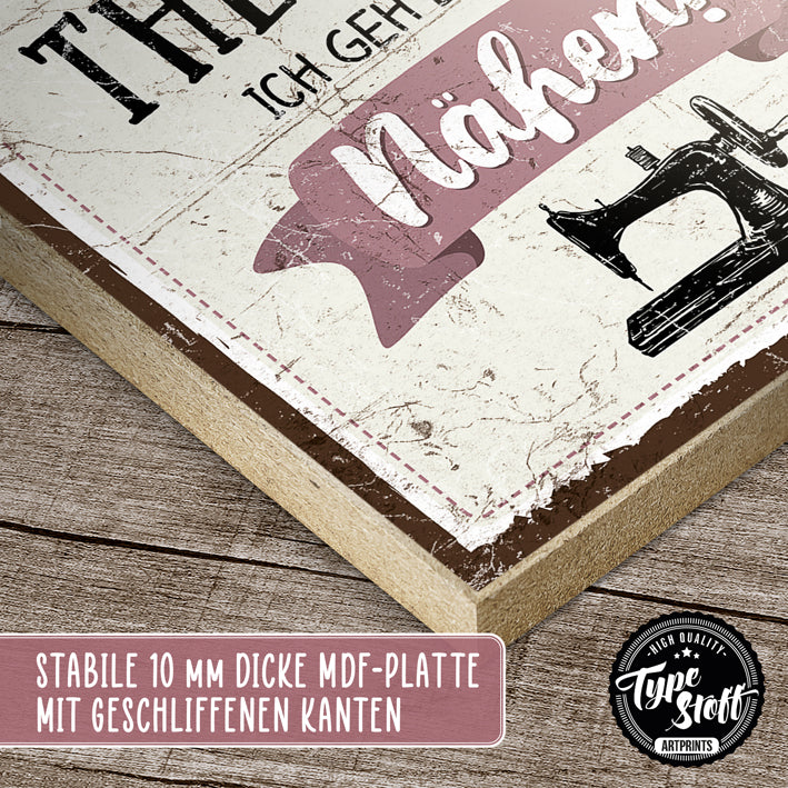 Holzschild mit Spruch - Ich brauche keine Therapie – HS-QN-01422