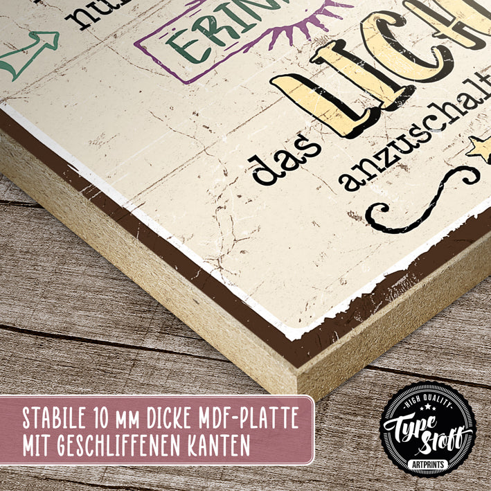 Holzschild mit Spruch - Selbst in den dunkelsten Zeiten - HS-GH-01450