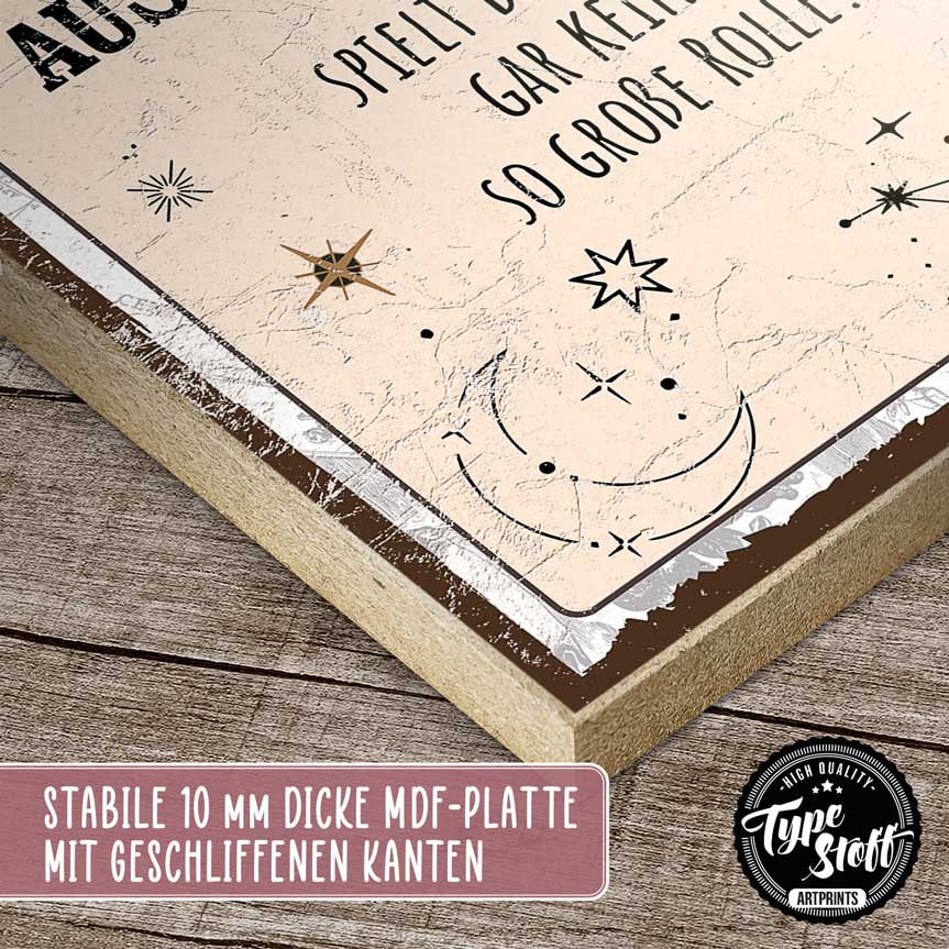 Holzschild mit Spruch - Vom Mond aus betrachtet - HS-GH-01451