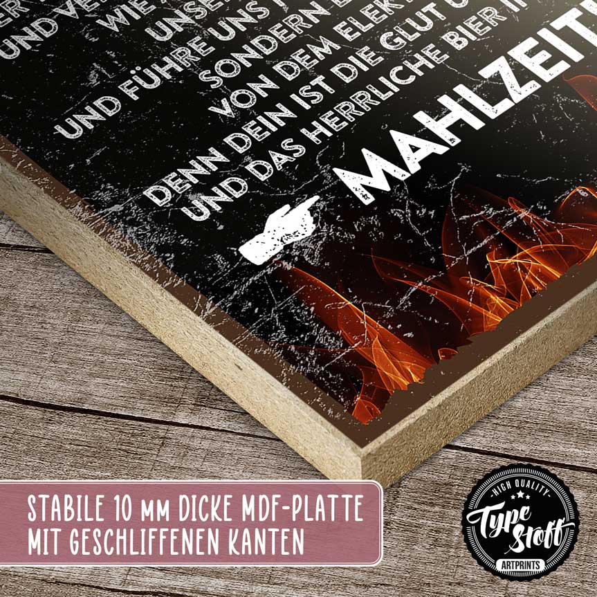 Holzschild mit Spruch - GRILL UNSER- HS-GH-01454