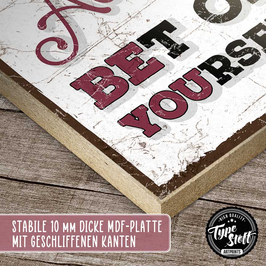 Holzschild mit Spruch - Richte deinen Fokus – HS-QN-01458
