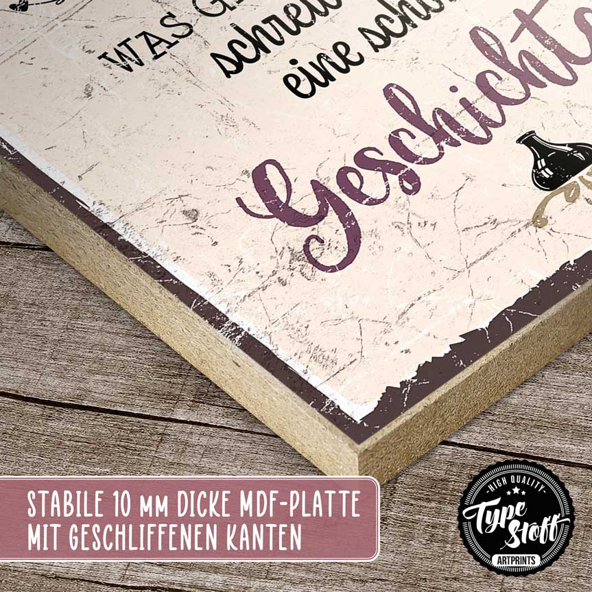 Holzschild mit Spruch - Jeden Morgen beginnt eine neue Seite - HS-GH-01466