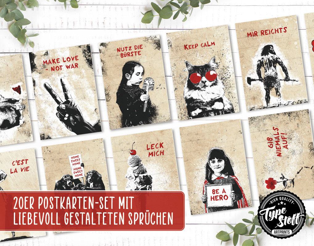Postkarten - Short Quotes - Set - PK-01480