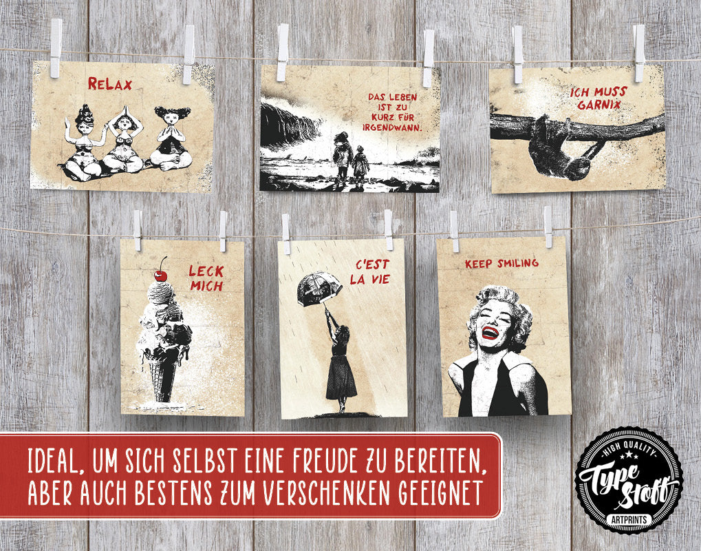 Postkarten - Short Quotes - Set - PK-01480