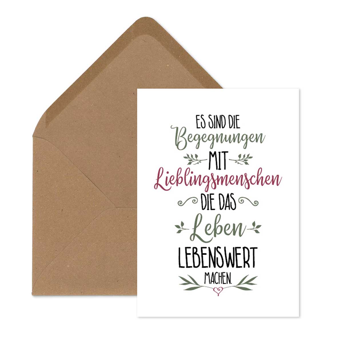 Einzelpostkarte - Begegnungen mit Lieblingsmenschen - KP-01487