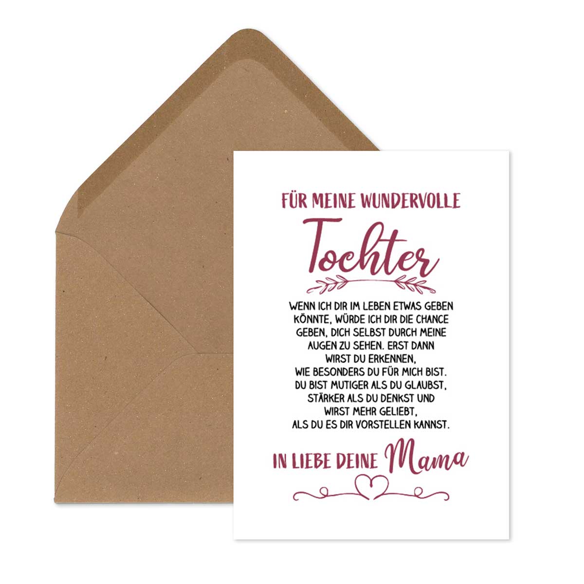 Einzelpostkarte - Tochter - KP-01492