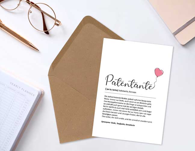 Einzelpostkarte - Patentante - KP-01496