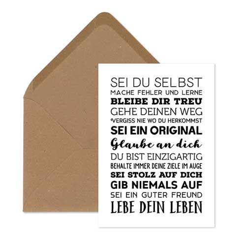 Einzelpostkarte - Sei du selbst - KP-01497