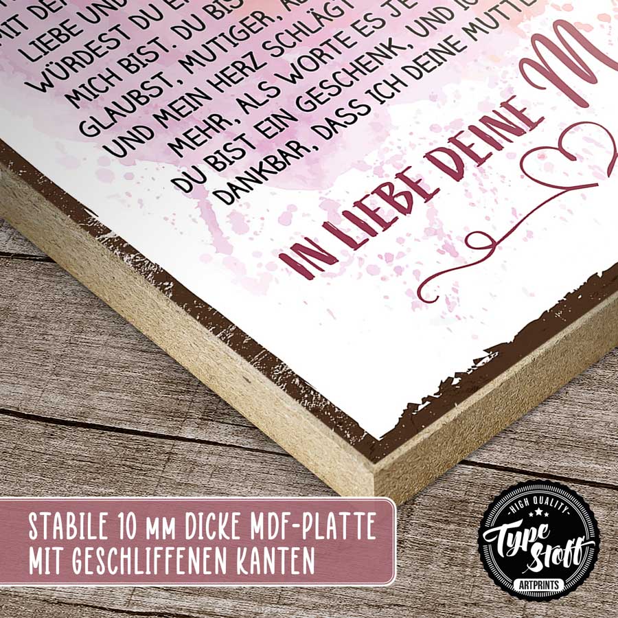 Holzschild mit Spruch - Für meinen Sohn – HS-QN-01536