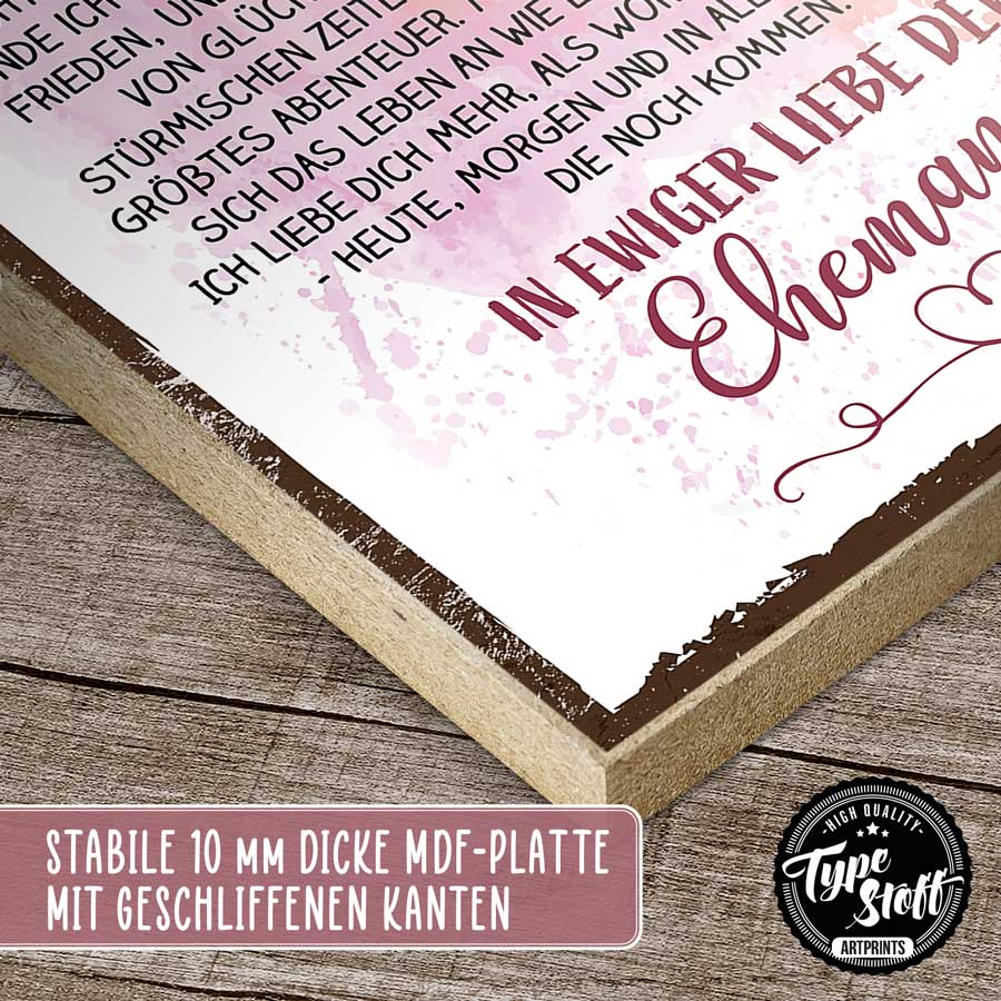 Holzschild mit Spruch - Liebe meines Lebens – GH-01542