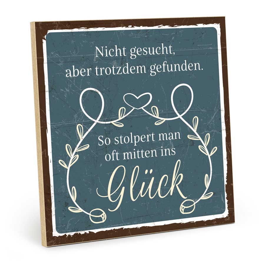 Holzschild mit Spruch - Nicht gesucht – HS-QN-01548