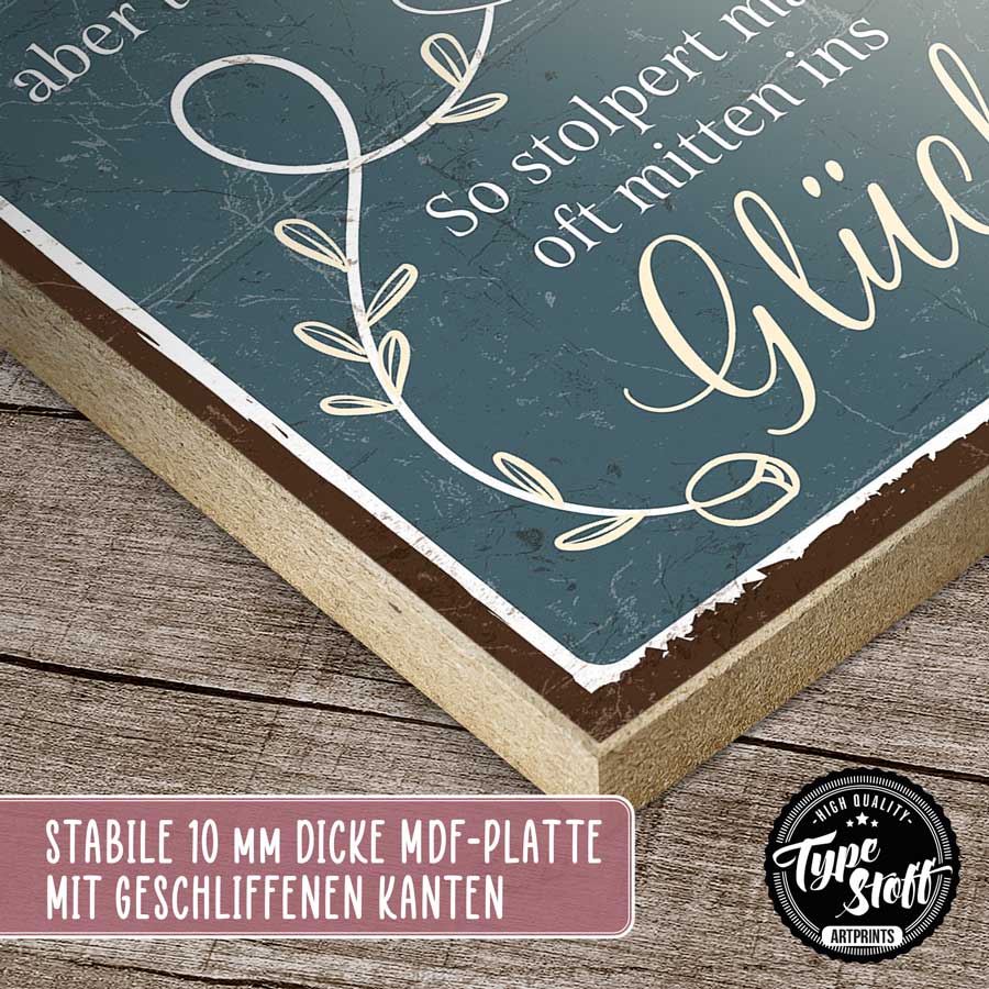 Holzschild mit Spruch - Nicht gesucht – HS-QN-01548