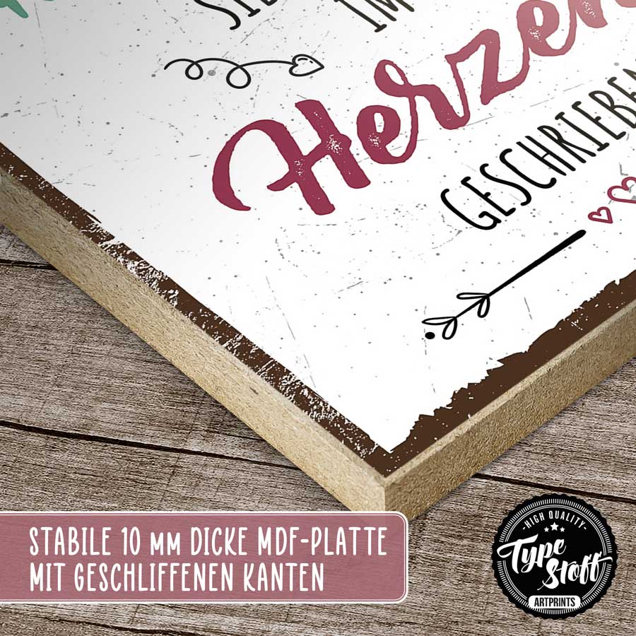 Holzschild mit Spruch - Familienbande – GH-HS-01551