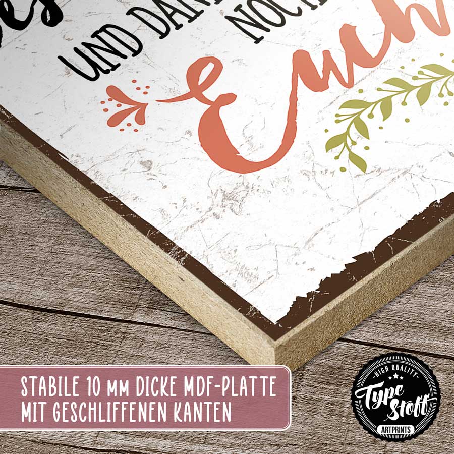 Holzschild mit Spruch - Es gibt gute Freunde – GH-01553