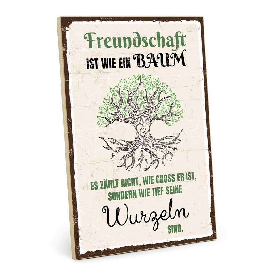 Holzschild mit Spruch - Freundschaft ist – GH-HS-01555
