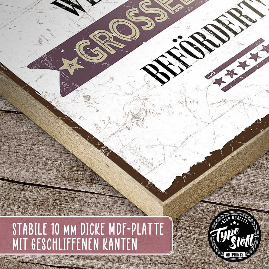 Holzschild mit Spruch - Großartige Eltern – GH-01560