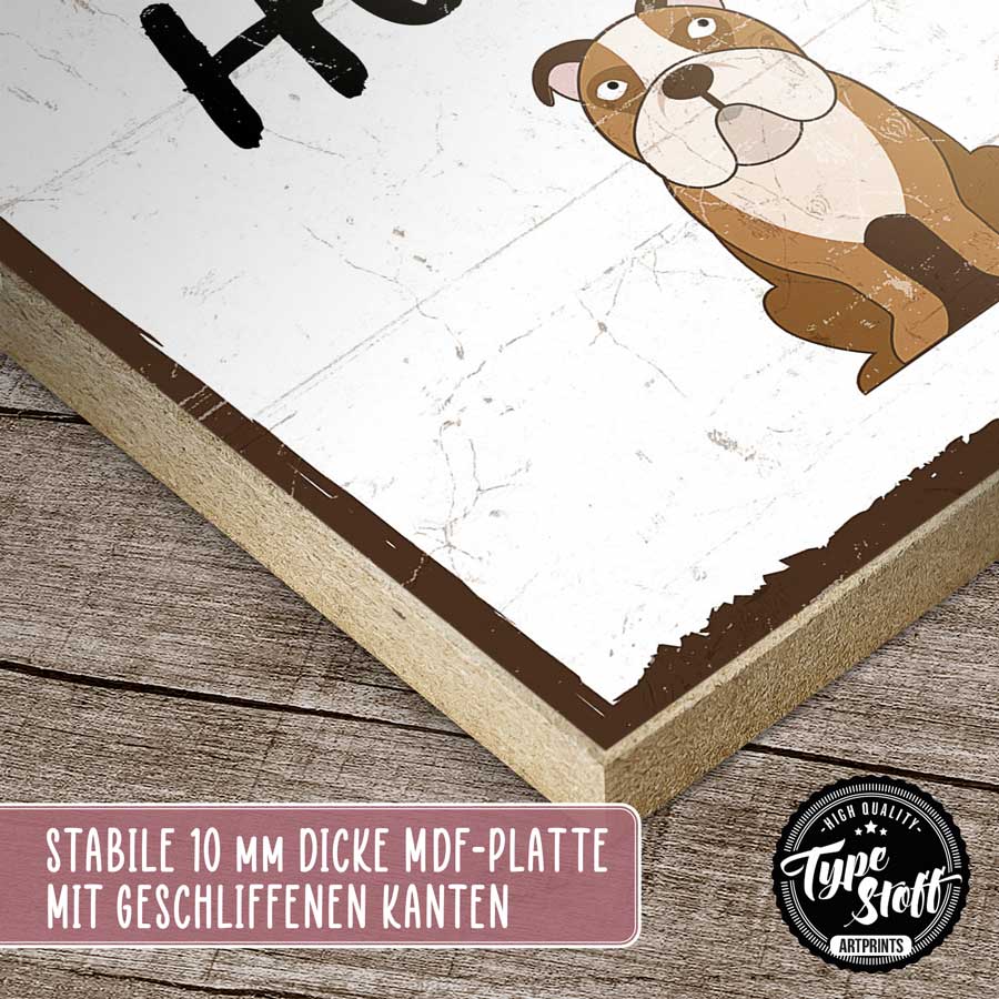 Holzschild mit Spruch - Umarme den Hund – GH-01562
