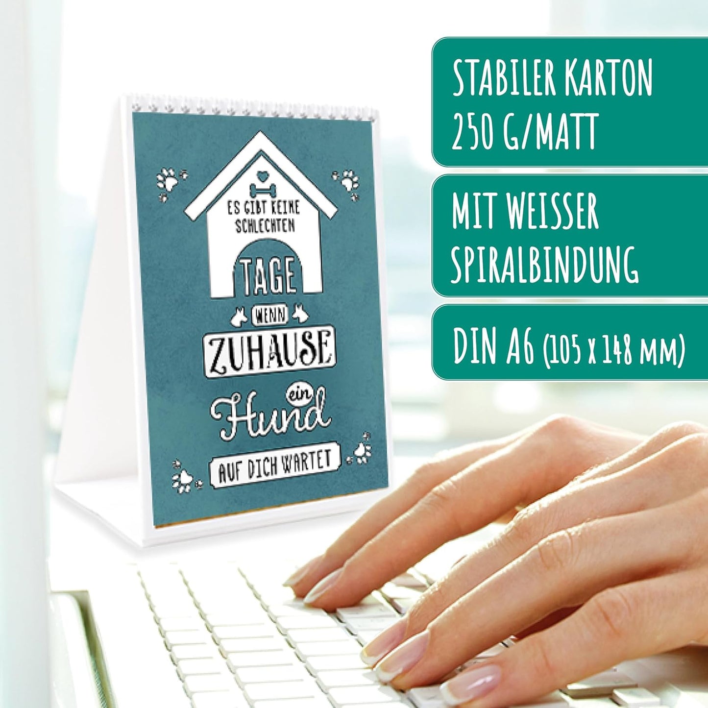 Tischkalender mit Sprüchen – Dein Aufmunterer im Büro - HUNDE-EDITION - TK-01575