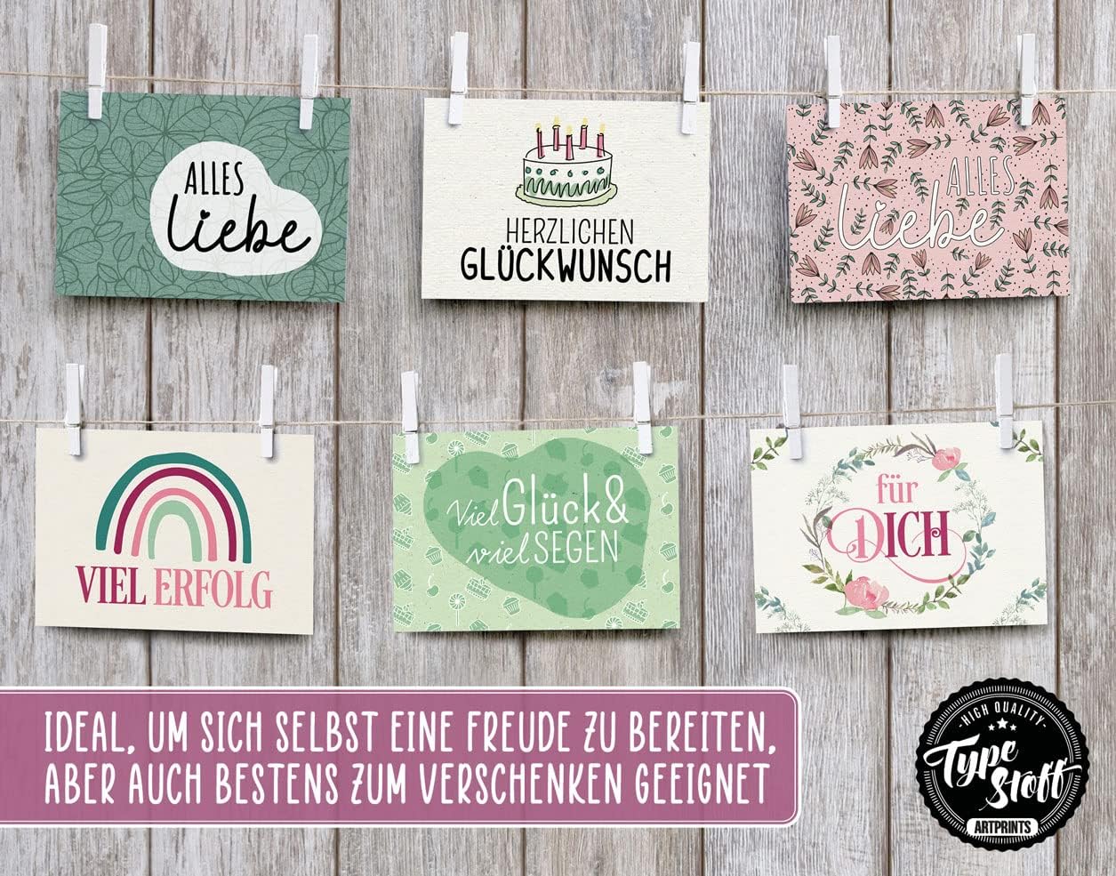 Postkarten - Glückwunsch - Set - PK-01304