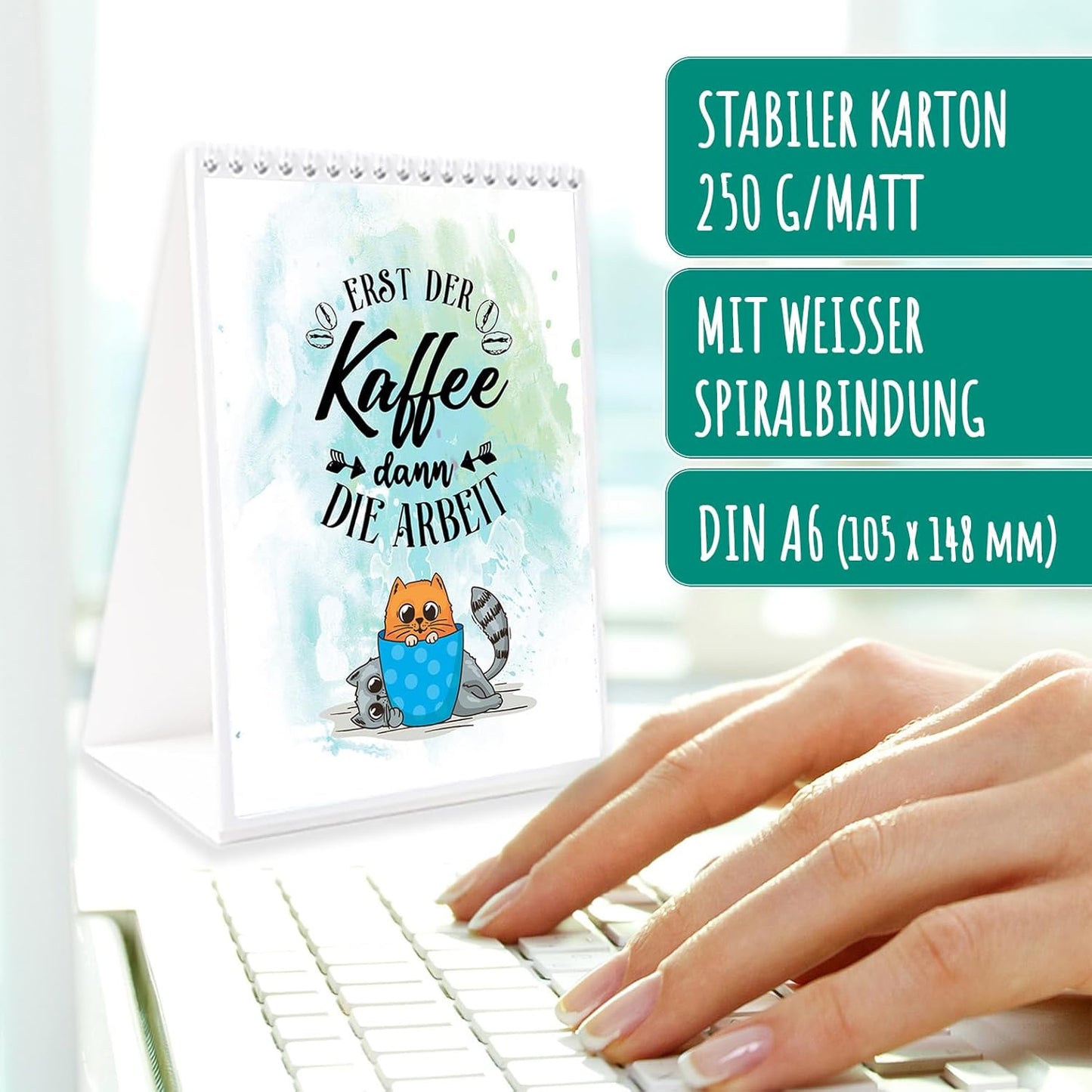 Tischkalender mit Sprüchen – Dein Aufmunterer im Büro - KATZEN-EDITION - TK-01518