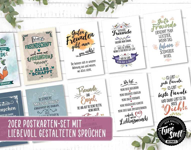 Postkarten - Freunde fürs Leben - Set - PK-01525