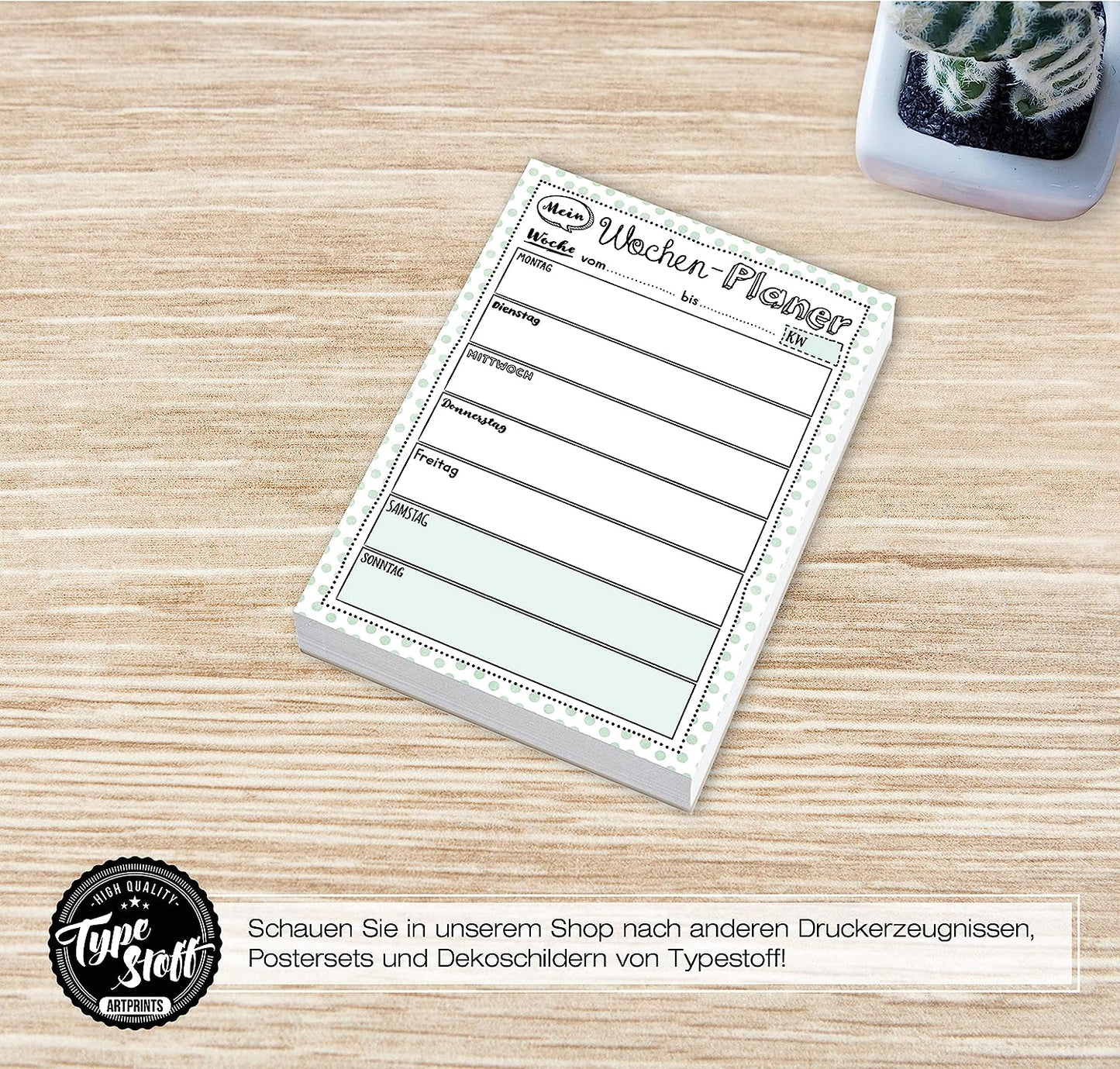 Wochenplaner - TO-DO-Liste - Denkzettel - Einkaufsliste - NP-00356