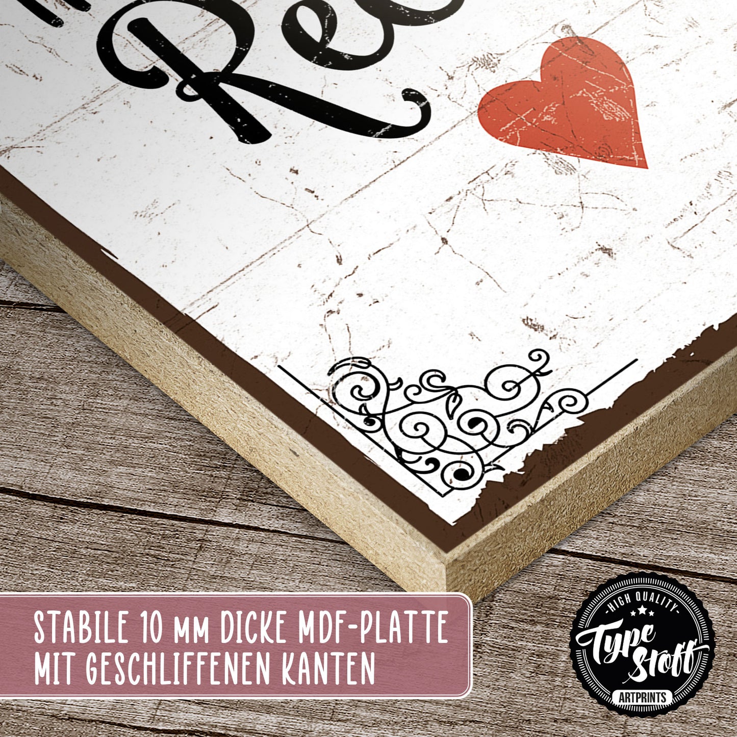 Holzschild mit Spruch - Mama hat immer Recht – HS-GH-00054