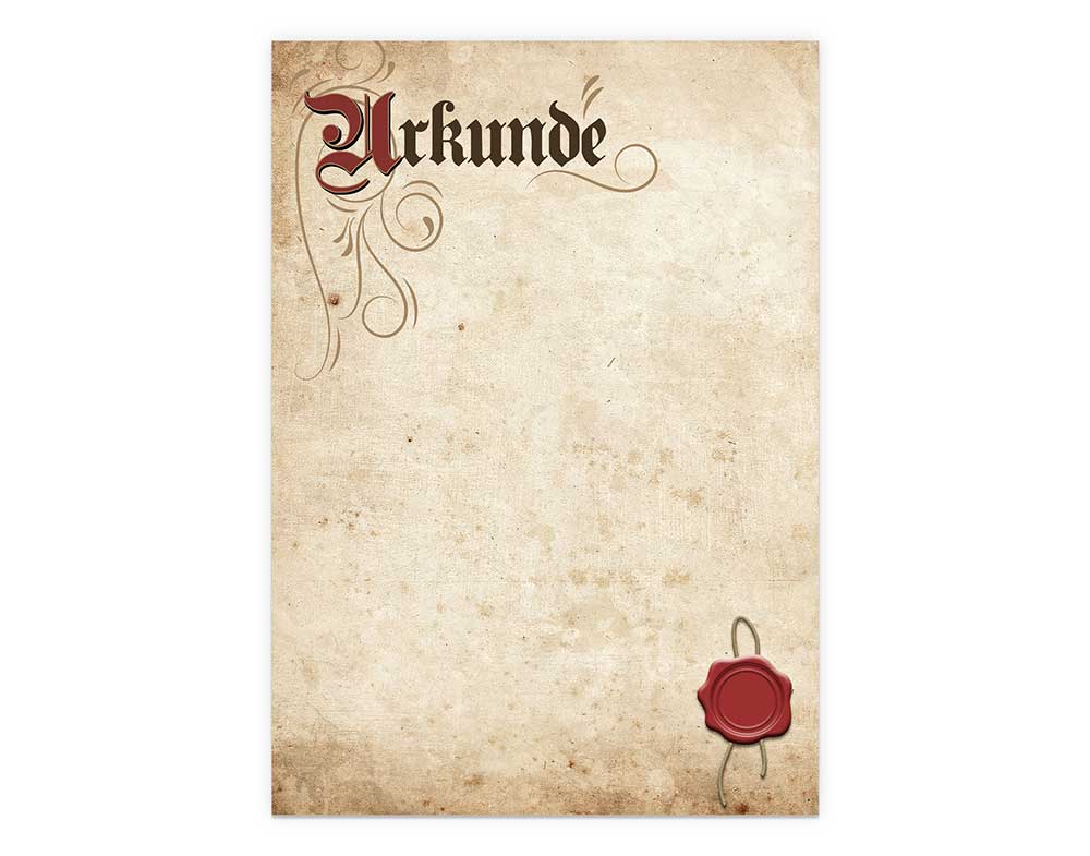 Urkunde - Urkunde mit Siegel - MP-00155 – TypeStoff