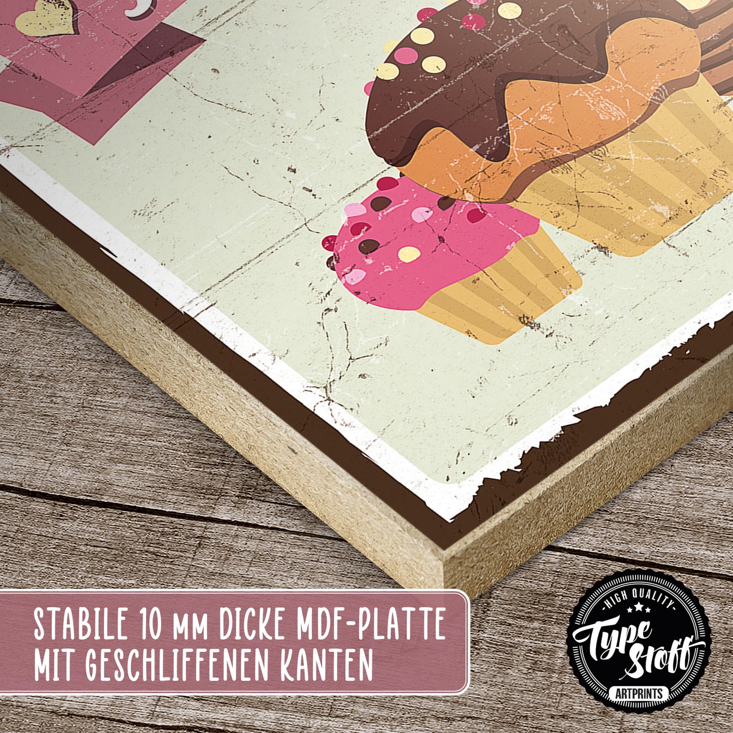 Holzschild mit Spruch - Mir reichts - ich geh jetzt Backen - HS-GH-00347