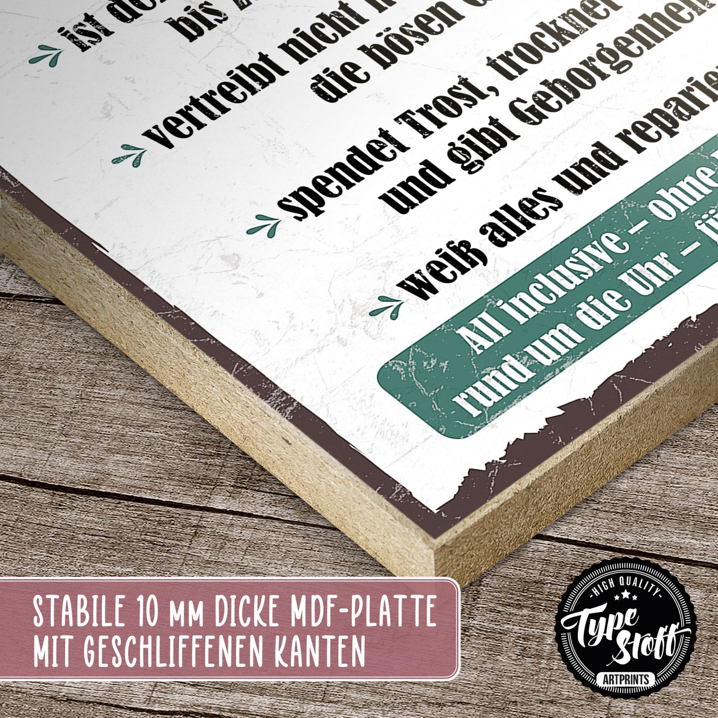 Holzschild mit Spruch - Papa GmbH - HS-GH-00381
