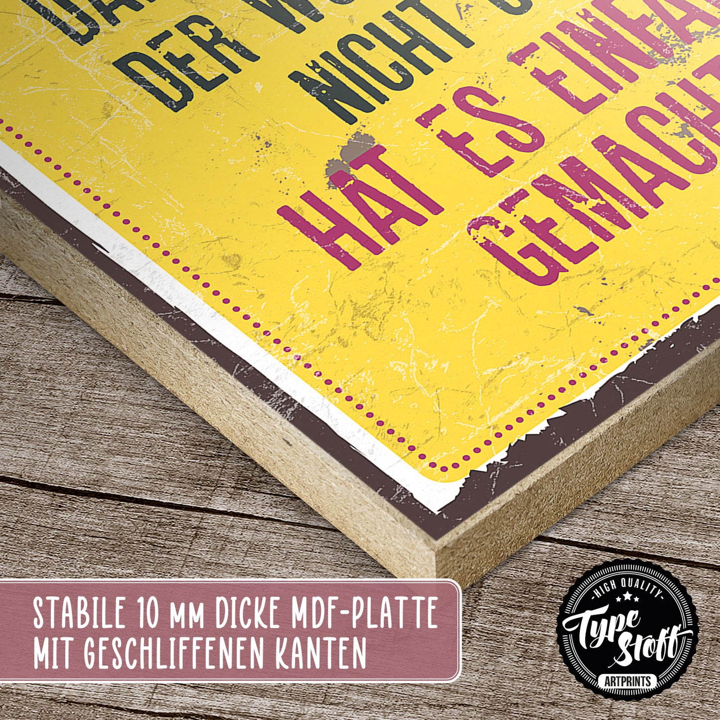 Holzschild mit Spruch - Motivation - das geht nicht - HS-GH-00390